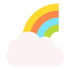 Vector Icon Rainbow, sky, atmospheric, spectrum, cloud