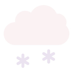 Vector Icon Cloud, snow, weather, winter, cold