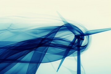 Abstract wind turbine silhouettes against a clean background, promoting renewable energy