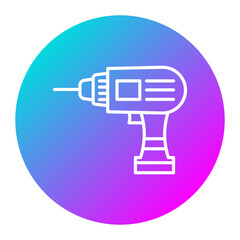 Drill vector icon. Can be used for Home Improvements iconset.