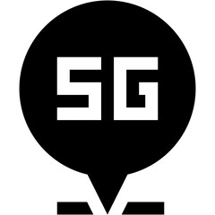Vector Icon Location,, Technology, 5G, internet, wireless