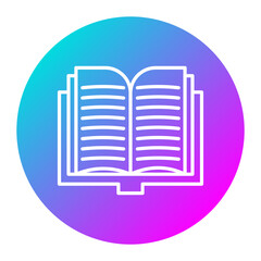 Novel vector icon. Can be used for Literature iconset.