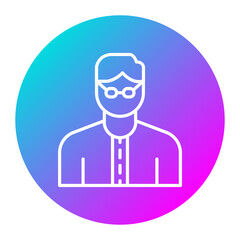 Character Male vector icon. Can be used for Literature iconset.