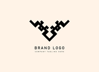 minimal Letter Black corporate logo 3d set for company, website flyer brochure,mockup, clothing brand, business company logos sign symbol, Black Animal Horn sign logo template object background tatto 