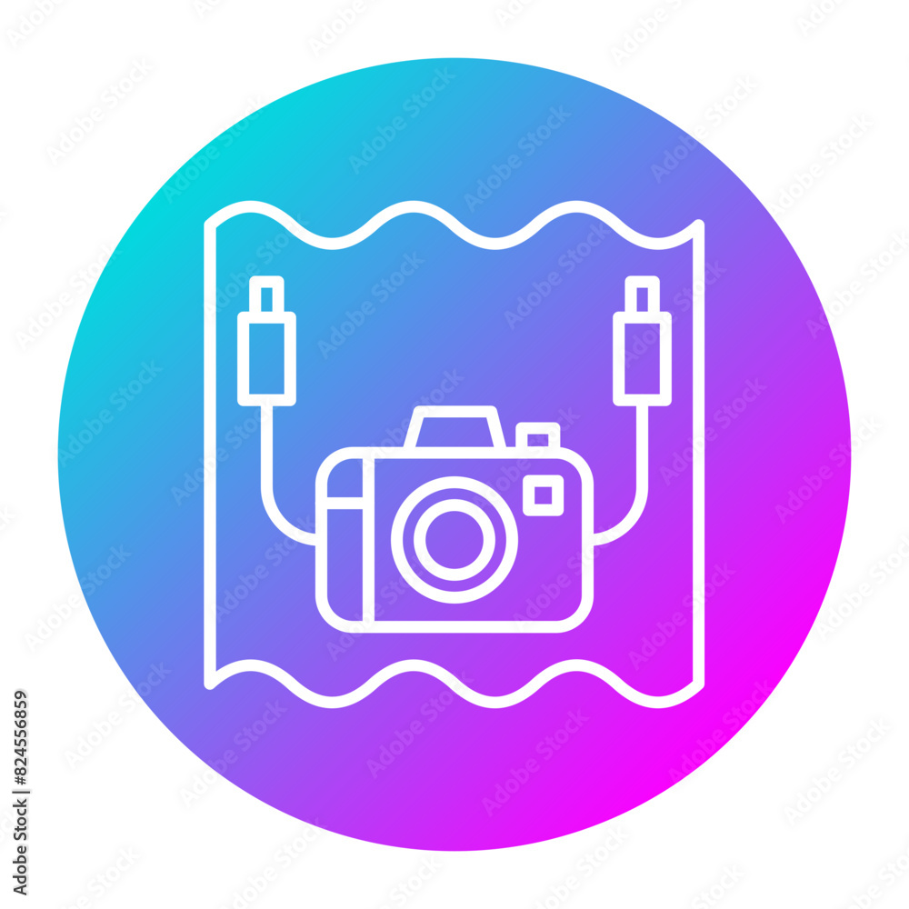 Wall mural underwater camera vector icon. can be used for vacation and tourism iconset.