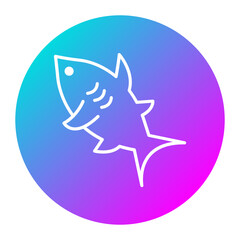 Shark vector icon. Can be used for Vacation and Tourism iconset.