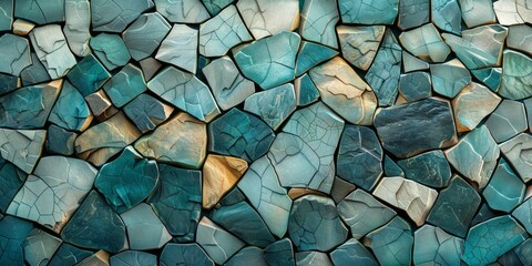 Detailed view of a sturdy wall constructed entirely of rocks, showcasing the natural texture and composition of the structure