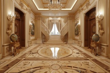 Obraz premium Classical Entrance Hall Interior