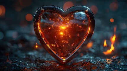 A vibrant image of a heart inside a shield, symbolizing heart health. stock photo