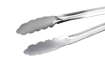 Barbecue and grill spatula bottle hook tongs tools set on White Background