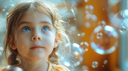 A vibrant image of a protective bubble around a child, symbolizing pediatric health. image