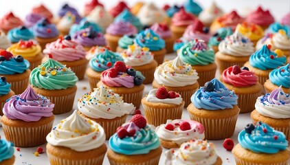 A Colorful Collection of Cupcakes