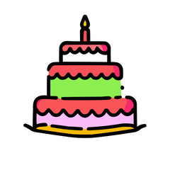 birthday cake with candles