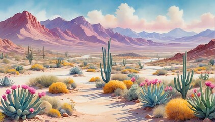 Vibrant Western Desert Scenery
