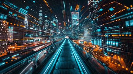 Fototapeta premium Background on digital transformation in business