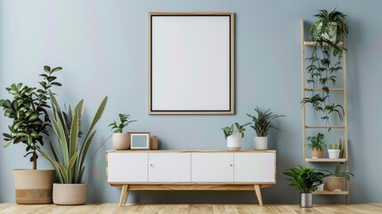 The Scandinavian interior of a picture frame