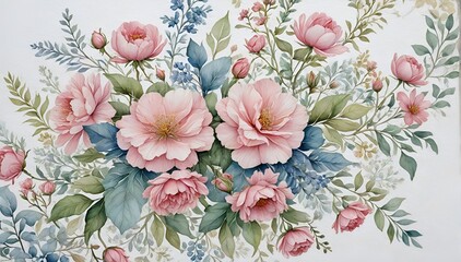 Floral Wall Art with Floral Design and Background