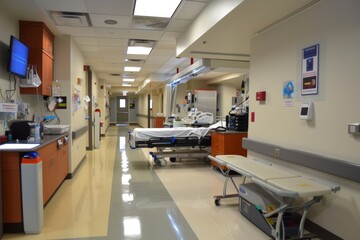 Hospital Emergency Room with Staff Responding to Patient Needs
