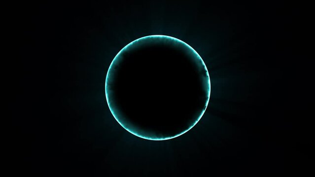 blue glowing circle effect, motion. 4k background