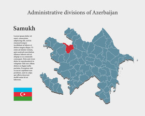 Vector map Azerbaijan, region Samukh