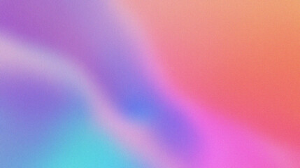 Grainy gradients texture as background in pink, orange, purple and green, abstract shapes, modern art wallpaper