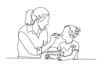 Day in the life Concept. Single line draw design vector graphic illustration.