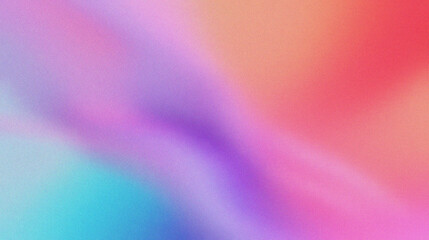 Grainy gradients texture as background in pink, orange, purple and green, abstract shapes, modern art wallpaper
