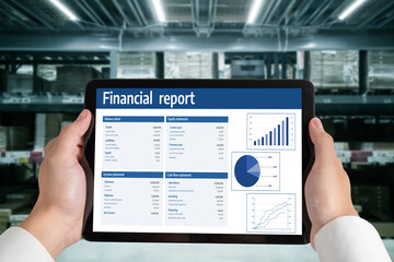 Business data dashboard provide business intelligence analytic for marketing strategy planning...