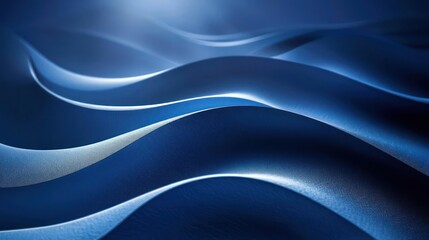 Stylized Abstract Wavy Pattern with Ripples and Lines in Blue Color