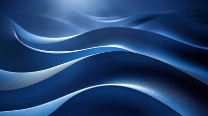 Obraz premium Stylized Abstract Wavy Pattern with Ripples and Lines in Blue Color