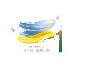 Rwanda Independence day creative art