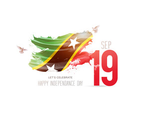 Saint Kitts and Nevis Independence day creative art