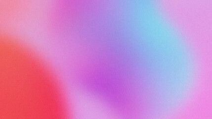 Grainy gradients texture as background in pink, orange, purple and green, abstract shapes, modern art wallpaper