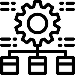 Vector Icon Gear, settings, setup, planning, strategy