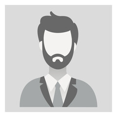 Man empty avatar. Vector photo placeholder for social networks, resumes, forums and dating sites. Male 