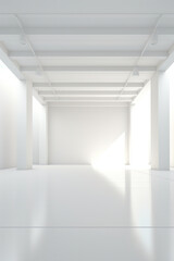 White room with white ceiling and white floor.