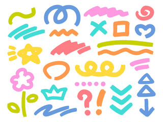 Hand drawn brush doodle