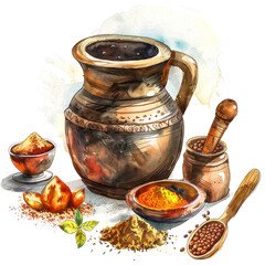 Trikuta churna making