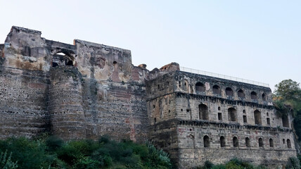 Ruin Rear View of Shahi Qila and Palace, Burhanpur, Madhya Pradesh, India.