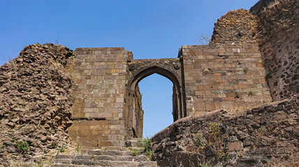 Strong Stone Gate For Fort Entrance, Aseergarh Fort, Burhanpur, Madhya Pradesh, India.