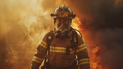 FireFighter the rescue teams to combat fires and rescue those trapped by flames. Fire diaster.