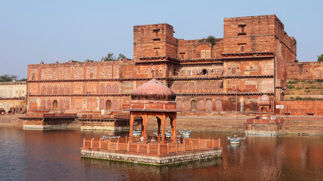 View of Muchkund Sarovar, a  Hindu  Religious Place, Dholpur, Rajasthan, India.