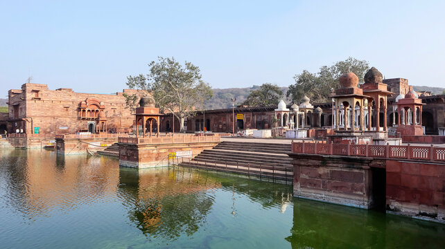 Ghats Around Muchkund Sarovar, Dholpur, Rajasthan, India.