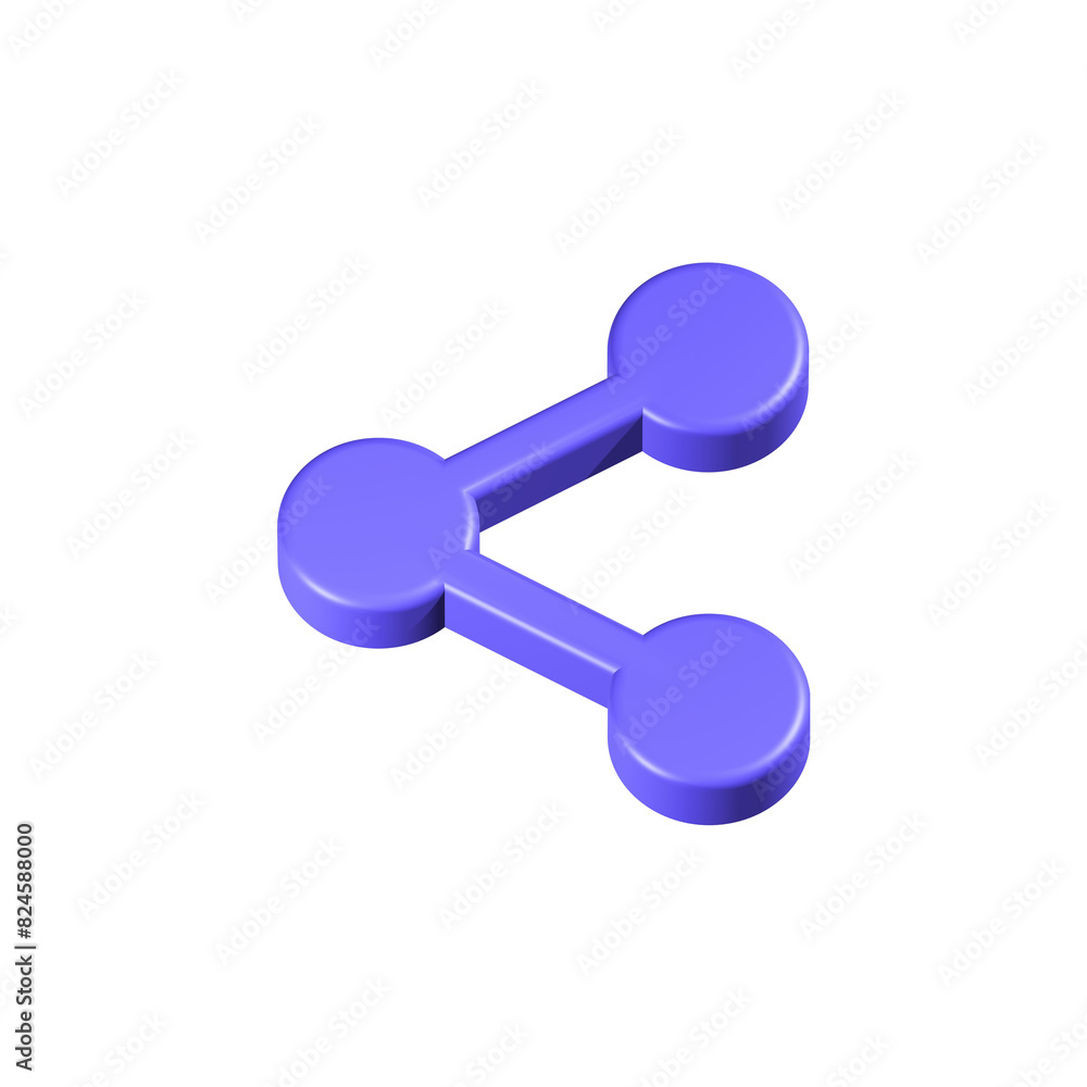 Aufkleber 3d share icon isolated on white background. share icon in simple design