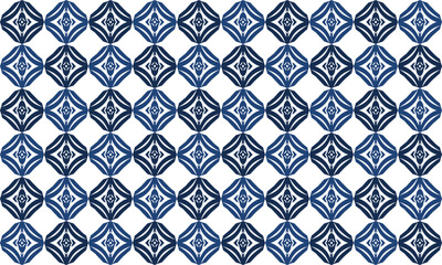 seamless geometric pattern with diamond, two tone blue diamond checkerboard repeat pattern, replete image, design for fabric flower printing or wallpaper