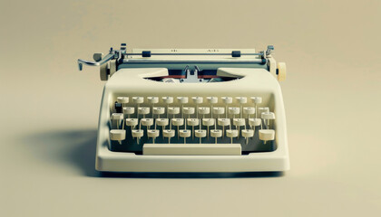 A vintage typewriter with a red ribbon
