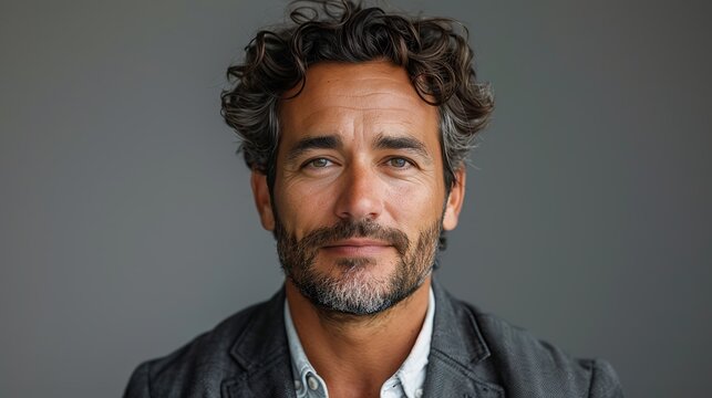 portrait of a handsome businessman on white background stock photo