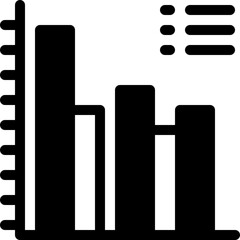 graph, bar graph, bar chart, stats, statistics Icon