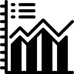 graph, bar graph, bar chart, stats, statistics Icon