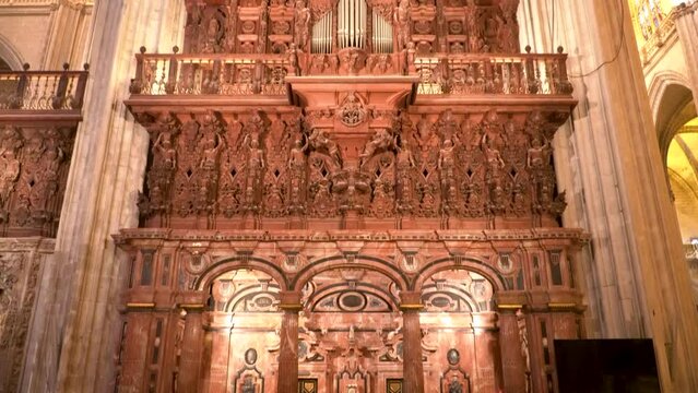 Interior of Seville Cathedral, UNESCO World Heritage Site, Seville, Andalucia, Spain, Europe